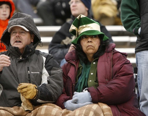 Trent Nelson  |  The Salt Lake Tribune
A Colorado State fan during the second half, BYU vs. Colorado State, college football, Saturday, November 13, 2010. BYU won 49-10.