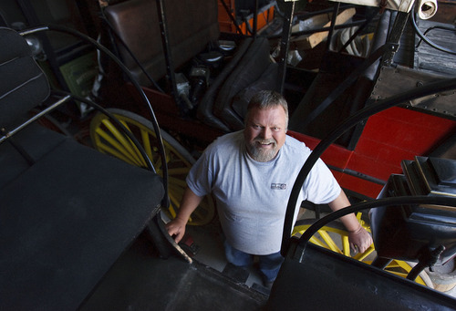 Leah Hogsten  |  The Salt Lake Tribune

Eli Anderson, owner of Wagon Land Adventures, owns 250 wagons. Anderson's love affair with wagons from the by-gone era began in his teens and his collection contains unrestored and restored wagons of all types including; mortuary, fire, culinary, dry goods, sleighs, military and stagecoaches.