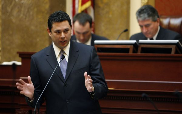 Francisco Kjolseth  |  The Salt Lake Tribune

U.S. Rep. Jason Chaffetz speaks to members of the Utah House of Representatives last month. Chaffetz has made a policy to eschew earmarks, even though it may mean less money for businesses, cities and schools in his district.