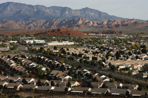 Rick Egan   |  The Salt Lake Tribune

A view of some of the new homes built during the construction boom 6-7 years ago, in St George, Thursday, November 18, 2010.