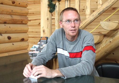 Rick Egan   |  The Salt Lake Tribune

Nick Frandsen, talks about the challenges his log home and lumber business has been facing the past few years in Garfield county,  Friday, November 19, 2010.