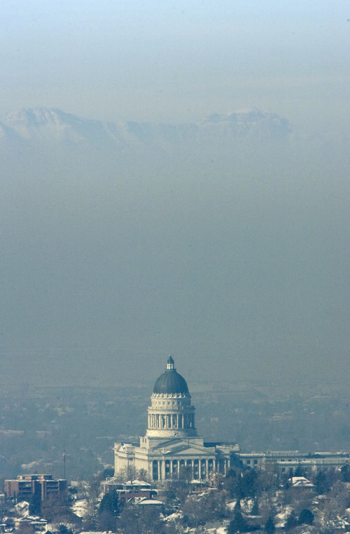 Steve Griffin  |  The Salt Lake Tribune
 
The morning sunlight shines on the Utah state capitol as the rest of the Salt Lake valley is covered by inversion December 2, 2010.