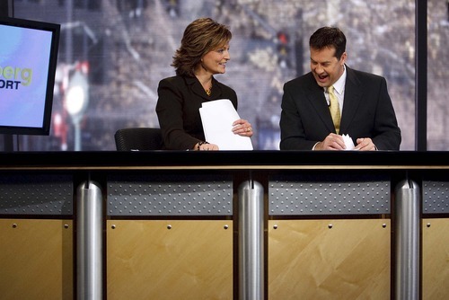 Trent Nelson  |  The Salt Lake Tribune
Anchors Mary Nickles and Ron Bird broadcasting 2News at Noon at the KUTV studio on Main Street on Tuesday, Nov. 30, 2010. During the November sweeps, KUTV was No. 1 nearly across the board, but this is not a recent phenomenon.