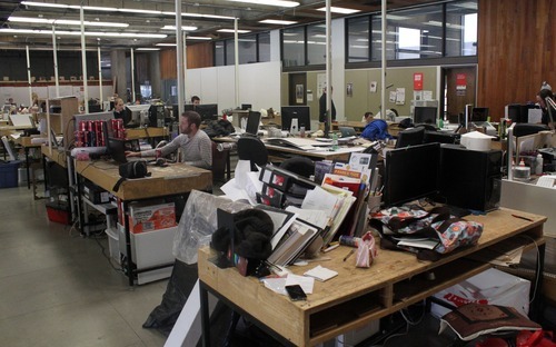 Rick Egan   |  The Salt Lake Tribune
The architecture studio at the U.'s College of Architecture + Planning operates 24 hours a day. The University is retrofitting its 1970s building into the nation's first building to produce more energy than it consumes.