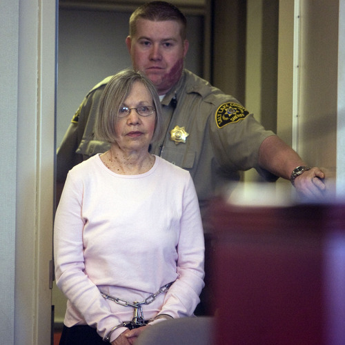 Al hartmann  |  The Salt Lake Tribune

Wanda Barzee enters Judge Judith Atherton's court in Salt Lake City, Monday, Feb. 8, 2010. Barzee pleaded guilty but mentally ill to one count of conspiracy to commit aggravated kidnapping.