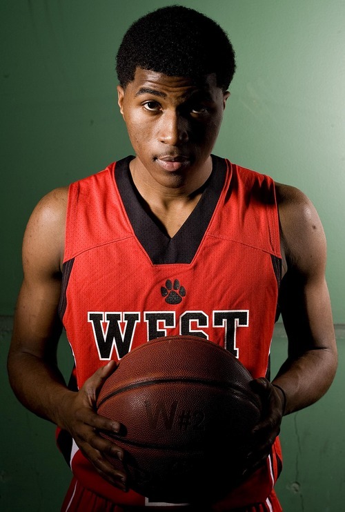 Djamila Grossman  |  The Salt Lake Tribune

West High School senior Tyrell Corbin poses for a portrait in Salt Lake City, Thursday, Nov. 18, 2010.