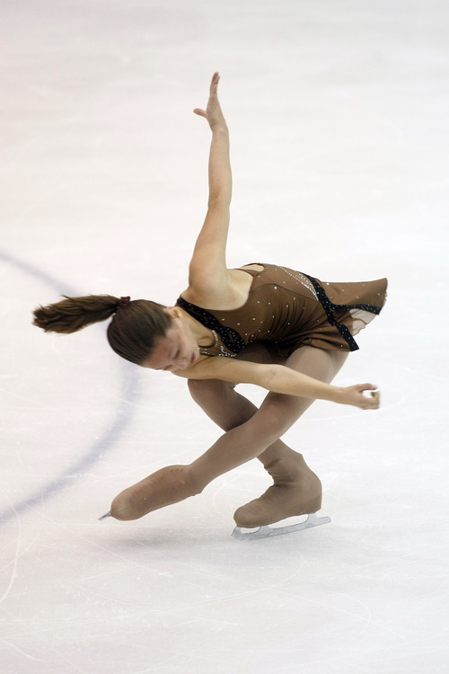 Chris Detrick  |  The Salt Lake Tribune 
Jackie Jablon competes during the U.S. Junior Figure Skating Championships at the Salt Lake City Sports Complex Wednesday December 15, 2010.  Jablon finished in 1st place with a score of 58.99.