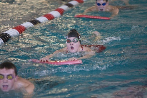 Paul Fraughton  |  The Salt Lake Tribune   Ali Murphy , of the Park City High School swim team, works out at the Ecker Hills Aquatic Center on  Thursday,December 16, 2010