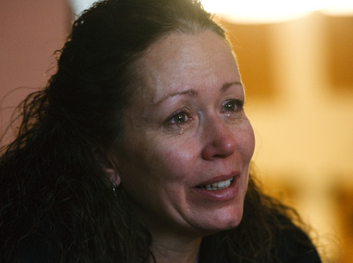 Leah Hogsten  |  The Salt Lake Tribune
Malachi Darcey's mother Babette Darcey weeps while talking about her son at her home Thursday, December 23, 2010, in West Point.
Malachi Darcey was beaten to death outside the Outlaw Saloon bar Monday, August 30, 2010. To date, no arrests have been made.