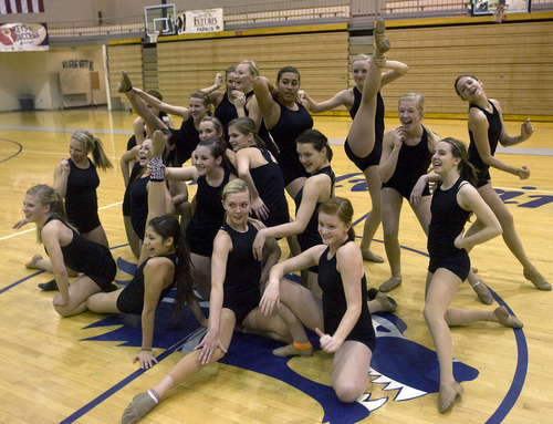 Al Hartmann  |  The Salt Lake Tribune 
Members of the Hunter High School drill team practice  for one of their upcoming routines.  They're one of the region powers, and last year they took fifth place in Class 5-A.