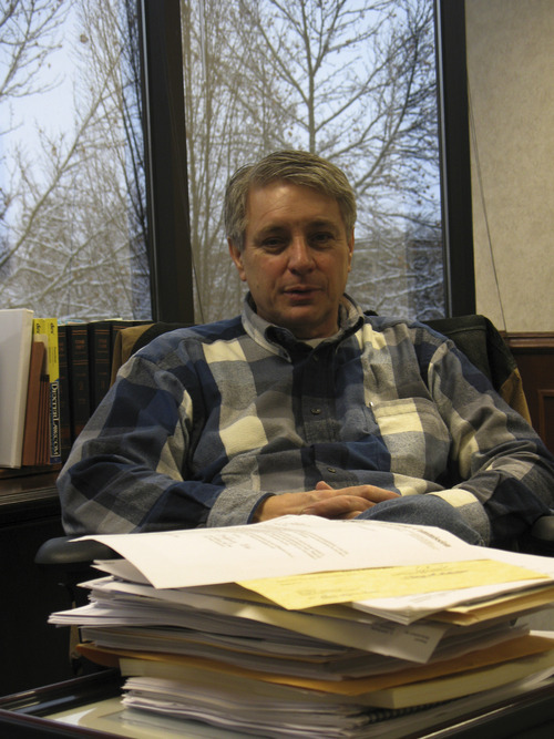 Donald W. Meyers | The Salt Lake Tribune
Outgoing Utah County Commissioner Steve White reflects on his tenure during an interview in the County Administration Building in Provo. White lost his bid for a third term when delegates refused to place him on November's ballot.