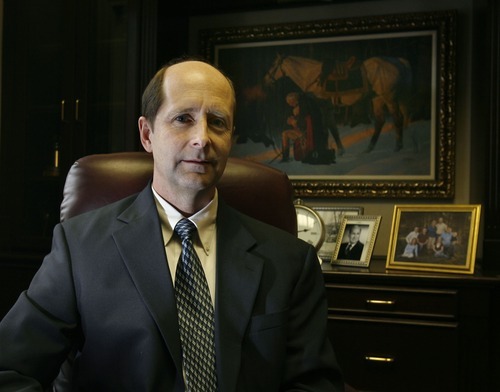 Steve Griffin  |  The Salt Lake Tribune
 
Matthew Packard, CEO of Central Bank in Provo, in his office  Wednesday, December 22, 2010.