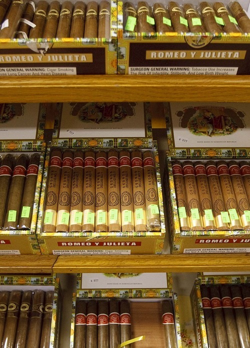 Trent Nelson  |  The Salt Lake Tribune
Cigars in the humidor at Jeanie's Smoke Shop. Wednesday, January 5, 2011.
