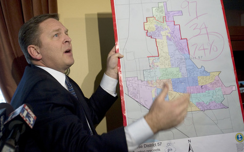 AL HARTMANN | The Salt Lake Tribune 
Former state Rep. Craig Frank, R-Cedar Hills, has been removed from his seat for not living within the boundary of House District 57. But he continues to fight to reclaim his seate -- either through a quick redrawing of voting maps or, possibly, a court battle.