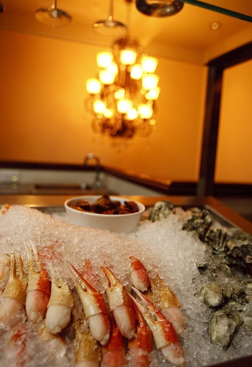 Trent Nelson  |  The Salt Lake Tribune
The cold seafood bar at Easy Street Brasserie in Park City.