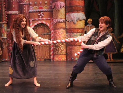 Rick Egan   |  The Salt Lake Tribune

L-R   Gretel (Anya Matanovic) and  Hansel (Leah Wool),  as Utah Opera presents 
