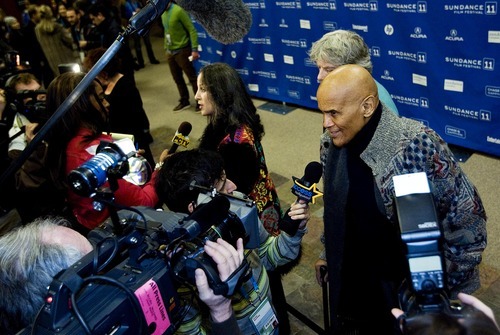Djamila Grossman  |  The Salt Lake Tribune
Harry Belafonte talks to members of the media at Park City's Eccles Theatre on Thursday as the 2011 Sundance Film Festival begins. Robert Redford welcomed filmmakers, saying he was 