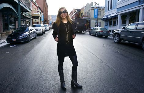 Steve Griffin  |  The Salt Lake Tribune
 
Keely Coxon is wearing a pair of boots with a mid-size heel and good treads, which means she looks fashionable, but will still be able to walk Park City's Main Street without slipping during The Sundance Film Festival.