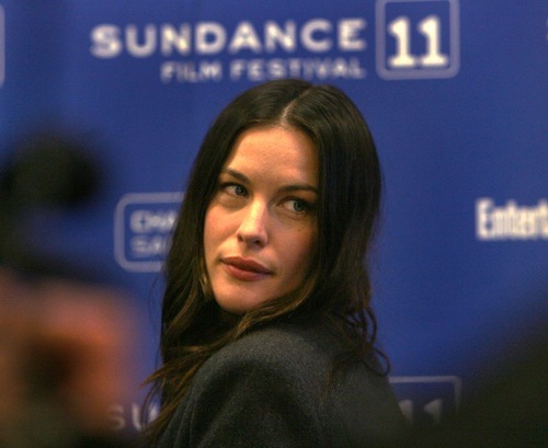 Steve Griffin  |  The Salt Lake Tribune
 
Actress Liv Tyler poses for the photographers as she attends the Sundance premiere of 