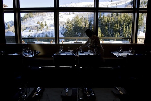 Djamila Grossman  |  The Salt Lake Tribune
The stone-rich, neutral-toned décor is luxe at J & G Grill at Deer Valley. The views are stunning. And when the food is a hit, it's sublime.