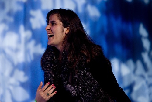 Djamila Grossman  |  The Salt Lake Tribune

Maryam Keshavarz laughs as she walks on stage to receive an award for her movie Circumstance at the Sundance Film Festival awards ceremony in Park City, Saturday, Jan. 29, 2011.