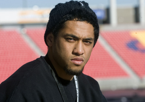 Al Hartmann   |  The Salt Lake Tribune 
Salt Lake Valley's football stars descended on Rio Tinto Stadium for a breakfast and signing event.  Harvey Langi a running back from Bingham High School and Salt Lake Tribune 5A Player of the Year, signed onto the University of Utah football team.