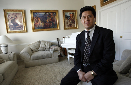 FRANCISCO KJOLSETH | The Salt Lake Tribune
Arturo Morales LLan, is an immigrant from Mexico who has formed a group opposing illegal immigration and is an ally of Rep. Steve Sandstrom in his push for an Arizona-style bill. Morales-LLan, pictured at his home in Orem, says he is standing up for what he believes in. Critics allege he is a hypocrite who has engaged in illegal or questionable behavior.