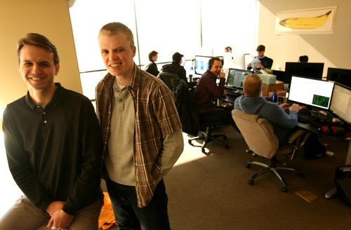 Leah Hogsten  |  The Salt Lake Tribune
 Instructure co-founders Devlin Daley (left) and Brian Whitmer, right, Thursday, February 3, 2011, in Salt Lake City have released a learning management system platform that is having a big impact in the way higher education is delivered on-line.
