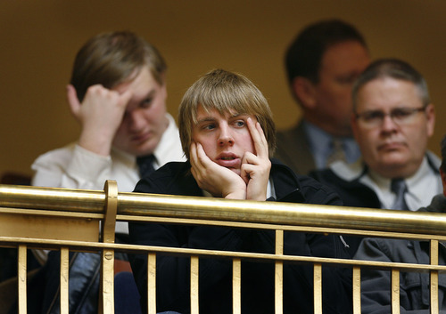 Scott Sommerdorf  |  The Salt Lake Tribune
Students from Kanab High School listen to the debate in the Senate on a recent day on Utah's Capitol Hill. There is a near-record number of bill requests. That, combined with a reduction in staff, has led to a logjam of bills in the 45-day session.