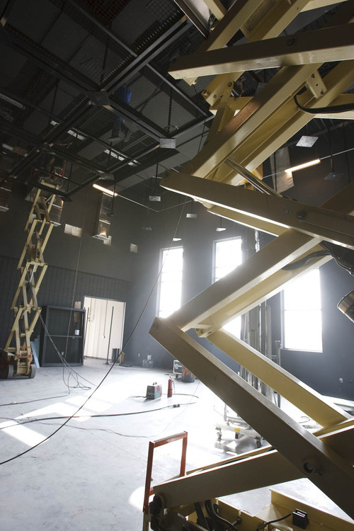 Leah Hogsten  |  The Salt Lake Tribune
The interior of the new Black Box Theatre. CenterPoint Legacy Theatre is a new performing arts center in Centerville. The venue will make its debut on Valentine's Day with the musical 