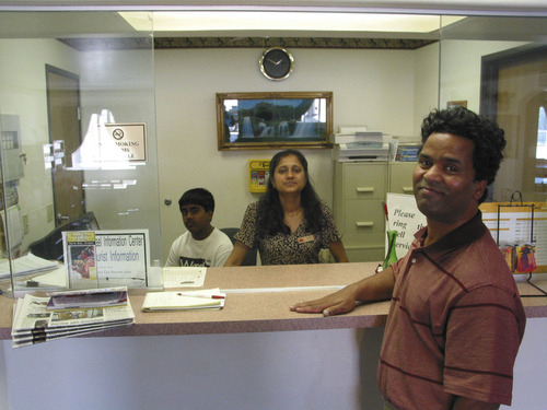 Chris Smart  |  Tribune file photo
Kunal, background, Sarita and Ken Sah during happier times at their Ramada Limited motel in Green River around 2005. Ken and Sarita returned to India in 2006. Kunal stayed in Utah until last August.