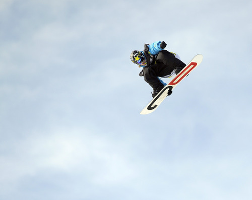 Sarah A. Miller  |  The Salt Lake Tribune

Torstein Horgmo, 23, of Norway competes in the men's snowboard slopestlye final at the Dew Tour at Snowbasin Resort in Huntsville Sunday February 13, 2011. He took third place.