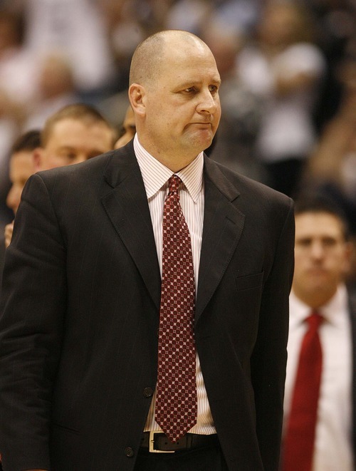 Trent Nelson  |  The Salt Lake Tribune
Utah coach Jim Boylen in the second half at BYU vs. Utah, college basketball in Provo, Utah, Saturday, February 12, 2011. BYU won 72-59.