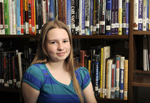 Sarah A. Miller  |  The Salt Lake Tribune

Cottonwood High senior Katrina Wright, 17, won the Siemens Award for Advanced Placement by scoring a perfect five in her math and science tests.