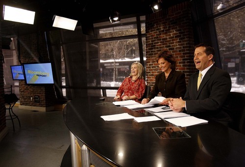 Trent Nelson  |  The Salt Lake Tribune
Meteorologist Debbie Worthen and anchors Mary Nickles and Ron Bird broadcasting 2News at Noon at the KUTV studio on Main Street on Tuesday, Nov. 30, 2010.