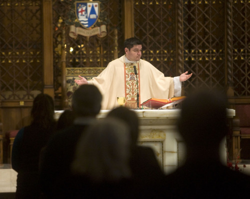 Al Hartmann  |  Tribune File Photo
A 2009 Mass at the Cathedral of the Madeleine in Salt Lake City. After Vatican II, Priests began facing their congregations during mass as well as worshiping in vernacular languages.