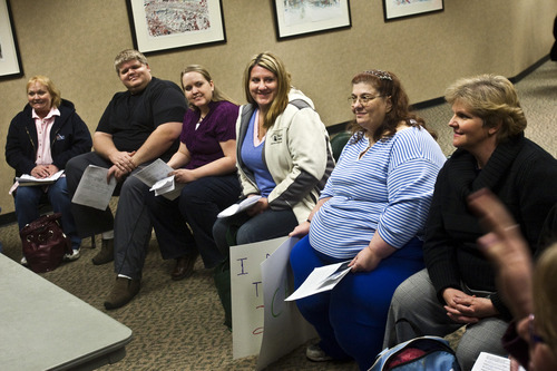 Photo by Chris Detrick | The Salt Lake Tribune 
Potential contestants listen to instructions during a casting call for 