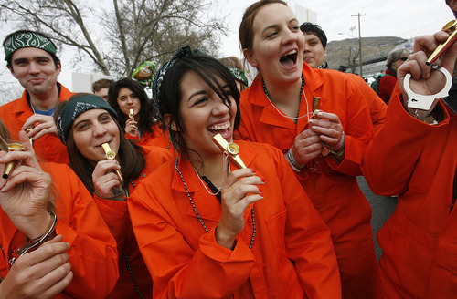 Scott Sommerdorf  |  The Salt Lake Tribune
Sara Martinez (center) and the rest of the BYU students making up the 