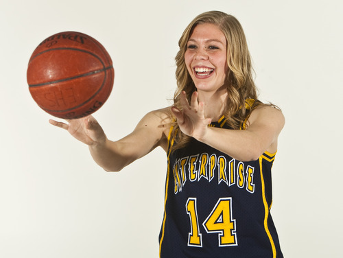 Photo by Chris Detrick | The Salt Lake Tribune 
Enterprise's Tressa Lyman poses for a portrait in the Tribune studio Friday March 4, 2011.