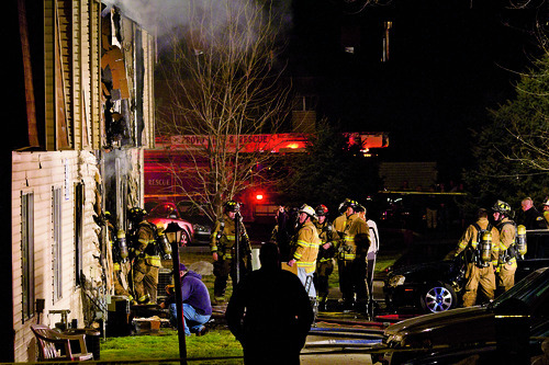 Mario E. Ruiz  |  Special to The Salt Lake Tribune

A fire killed two people at The Boulders apartment complex in Provo on Monday.