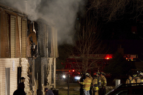 Mario E. Ruiz  |  Special to The Salt Lake Tribune

A fire killed two people at the Boulders apartment complex in Provo on Monday night.