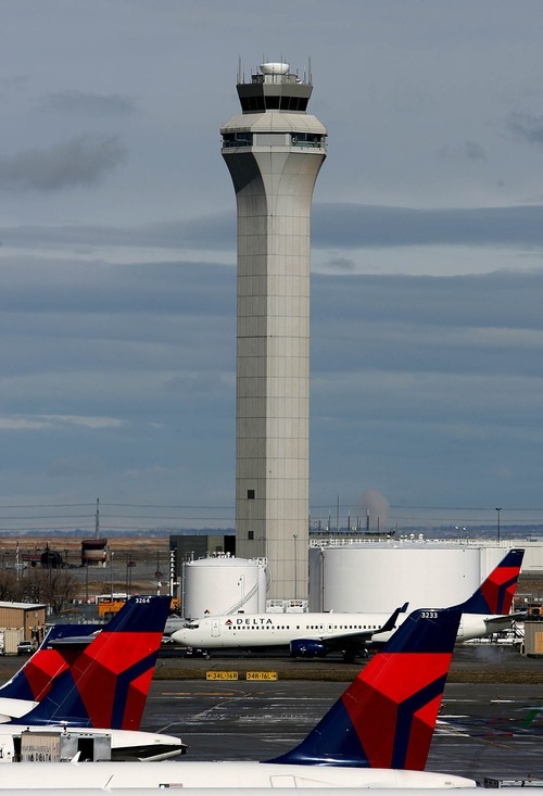 Leah Hogsten  |  The Salt Lake Tribune
THE SLC INTERNATIONAL AIRPORT.
The story is about businesses and residences around the valley that regularly have false fire alarms that the fire department responds to.  Each time they respond it costs an estimated $500.  Thursday March 3, 2011 .
