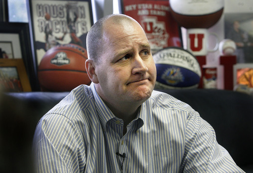 Scott Sommerdorf  |  The Salt Lake Tribune
Jim Boylen reacts to a question about his time as head coach of the Utah men's basketball team. The University of Utah announced that head basketball coach Jim Boylen had been fired, Saturday, March 12, 2011.