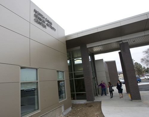 Al Hartmann   |  The Salt Lake Tribune 
The North Davis Senior Activity Center in Clearfield replaces the old Heritage Senior Activity Center. The modern, clean design incorporates bamboo plank flooring, high ceilings and plentiful natural light.