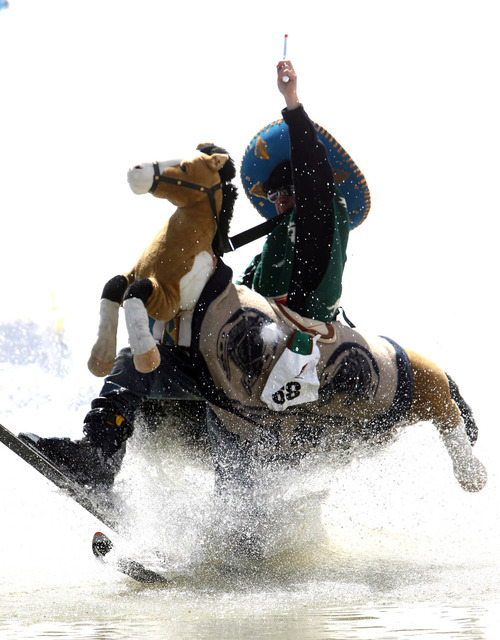 Pond skimming brings out the silly side of competitors The Salt Lake