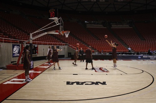 Rick Egan   |  The Salt Lake Tribune

The Lady Sun Devils from Arizona State  practice, at the Jon M. Huntsman Center in Salt Lake City, Friday, March 18, 2011