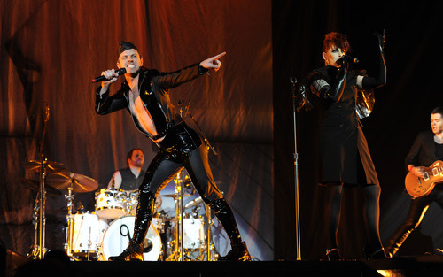 Sarah A. Miller  |  The Salt Lake Tribune
The Scissor Sisters open for Lady Gaga at EnergySolutions Arena on Saturday.