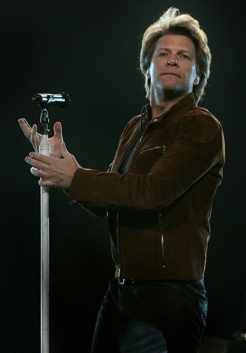 Leah Hogsten  |  The Salt Lake Tribune
Jon Bon Jovi rocked a packed EnergySolutions Arena in Salt Lake City on Tuesday, March 22, 2011.