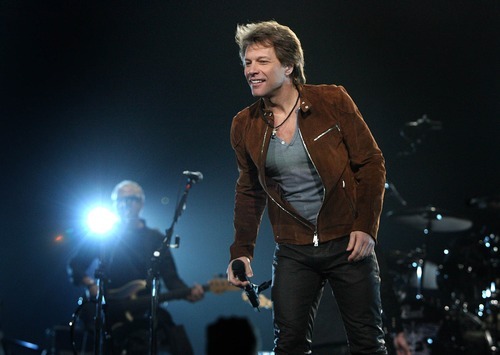 Leah Hogsten  |  The Salt Lake Tribune
Jon Bon Jovi rocked a packed EnergySolutions Arena in Salt Lake City on Tuesday, March 22, 2011.