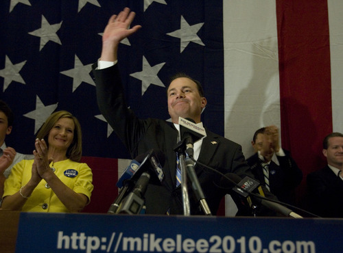 FILE PHOTO  |  The Salt Lake Tribune
Sen. Mike Lee says the chance of Utah's guest worker immigration law taking effect is zero. The federal government never would grant such authority to a state he said Tuesday. Lee is pictured here giving a speech during his successful 2010 election campaign.